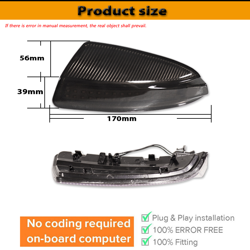 LED Dynamic Turn Signal Light  - Signal Panel Orange review and price