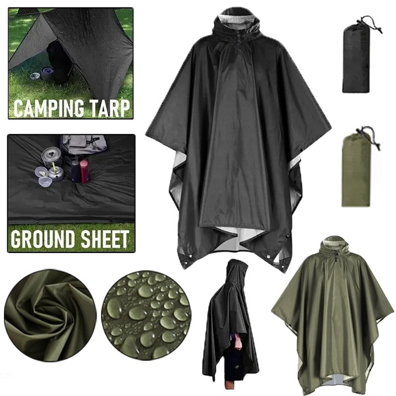 Outdoor 3 In 1 Military Rainco - Emergency Poncho Rain review and price