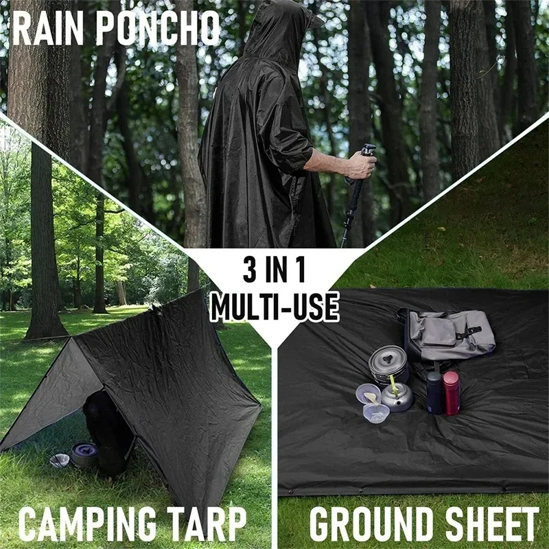 Outdoor 3 In 1 Military Rainco - Emergency Poncho Rain review and price