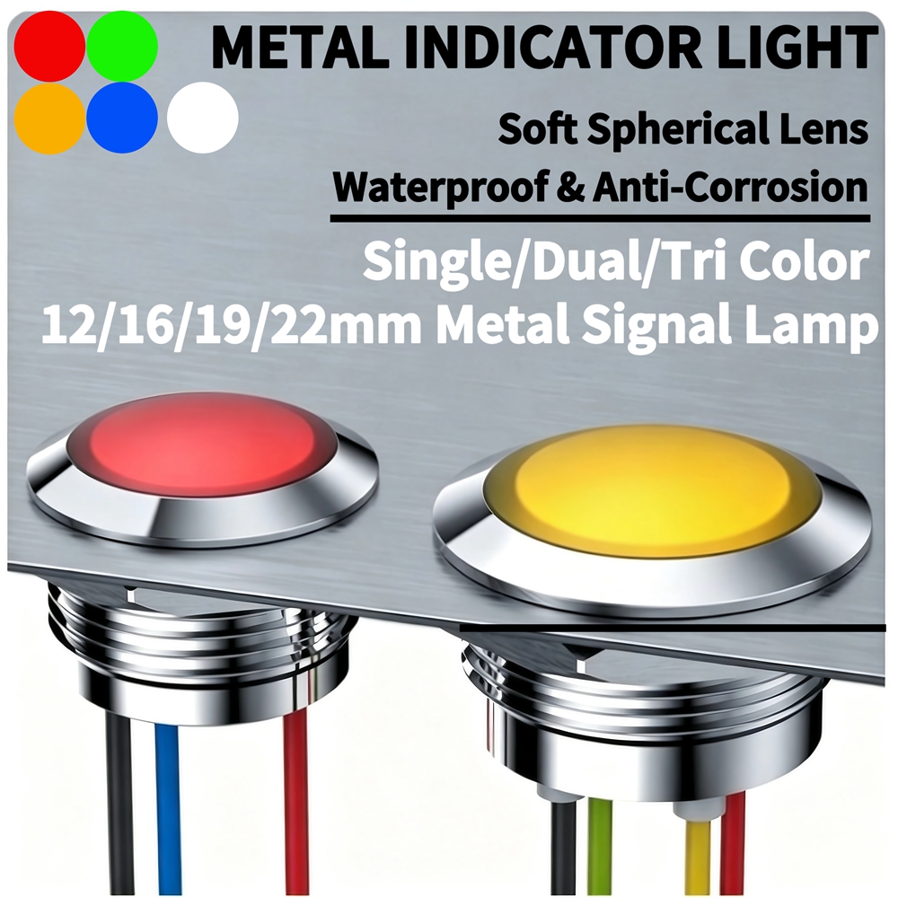 12mm 16mm 19mm 22mm Metal LED  - Signal Panel Orange review and price