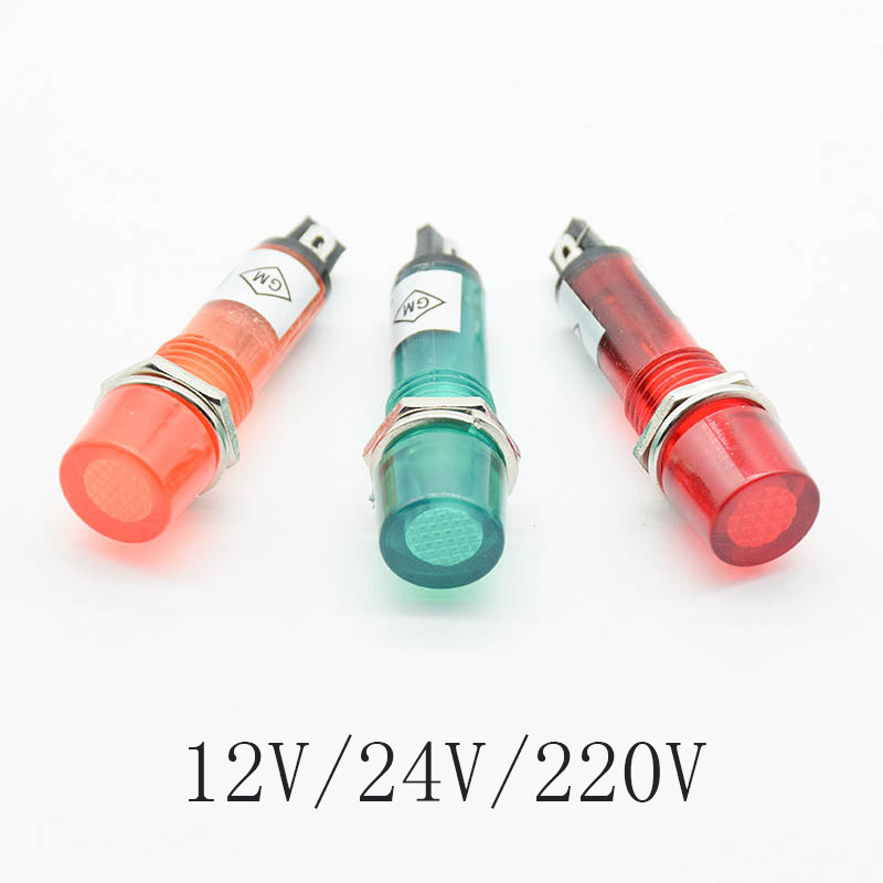 5Pcs 220V 12V 24V DC Mounting  - Signal Panel Orange review and price