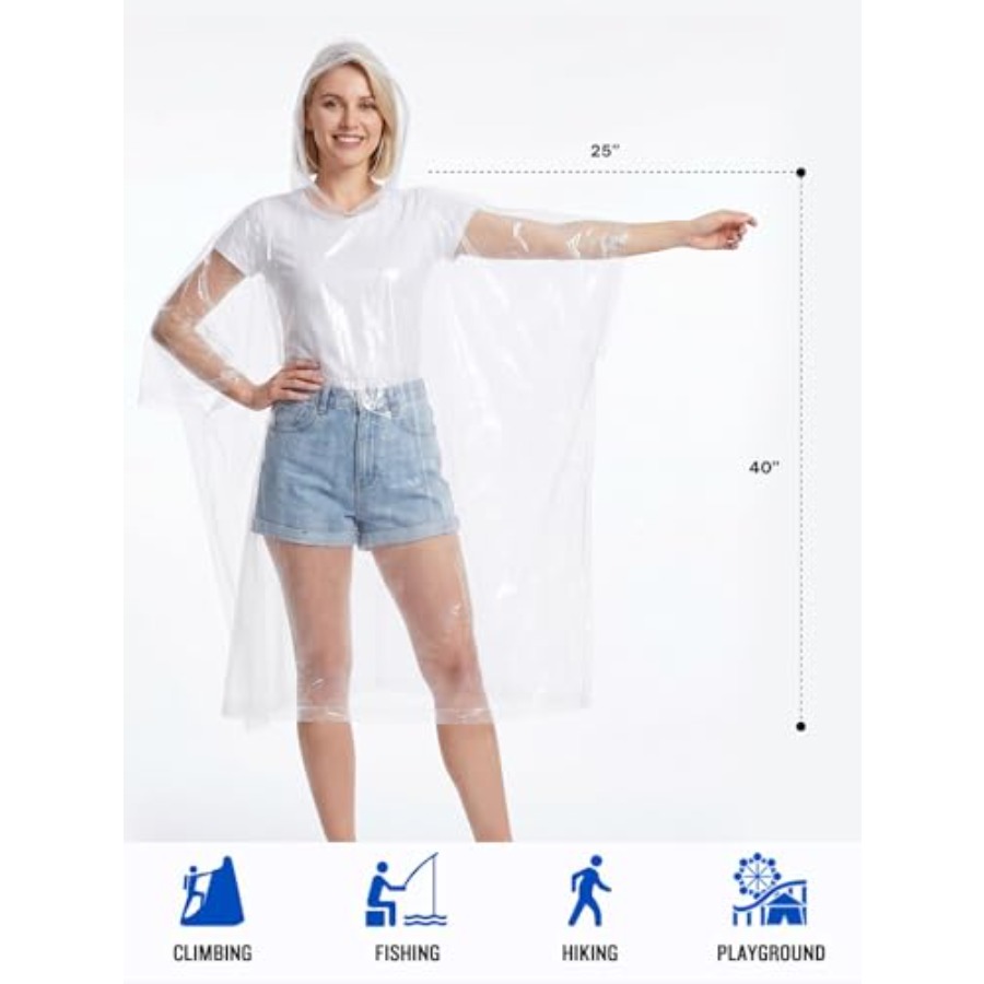 Disposable Rain Ponchos for Ad - Emergency Poncho Rain review and price