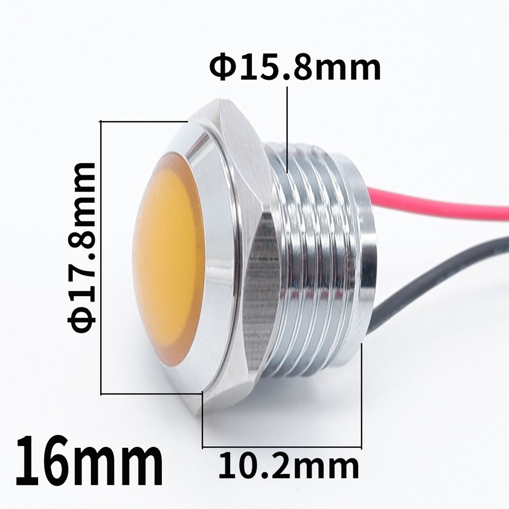 12mm 16mm 19mm 22mm Metal LED  - Signal Panel Orange review and price