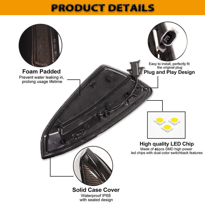 LED Dynamic Turn Signal Light  - Signal Panel Orange review and price