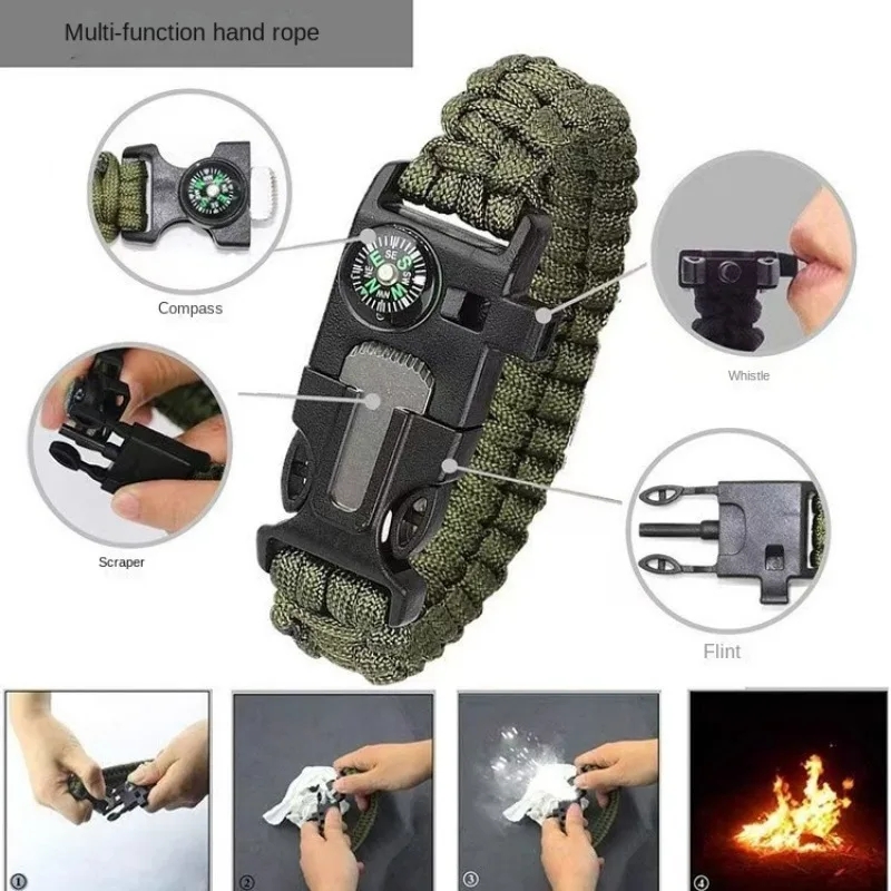 Five in One Compass Bracelet w - Fire Starting Kit review and price