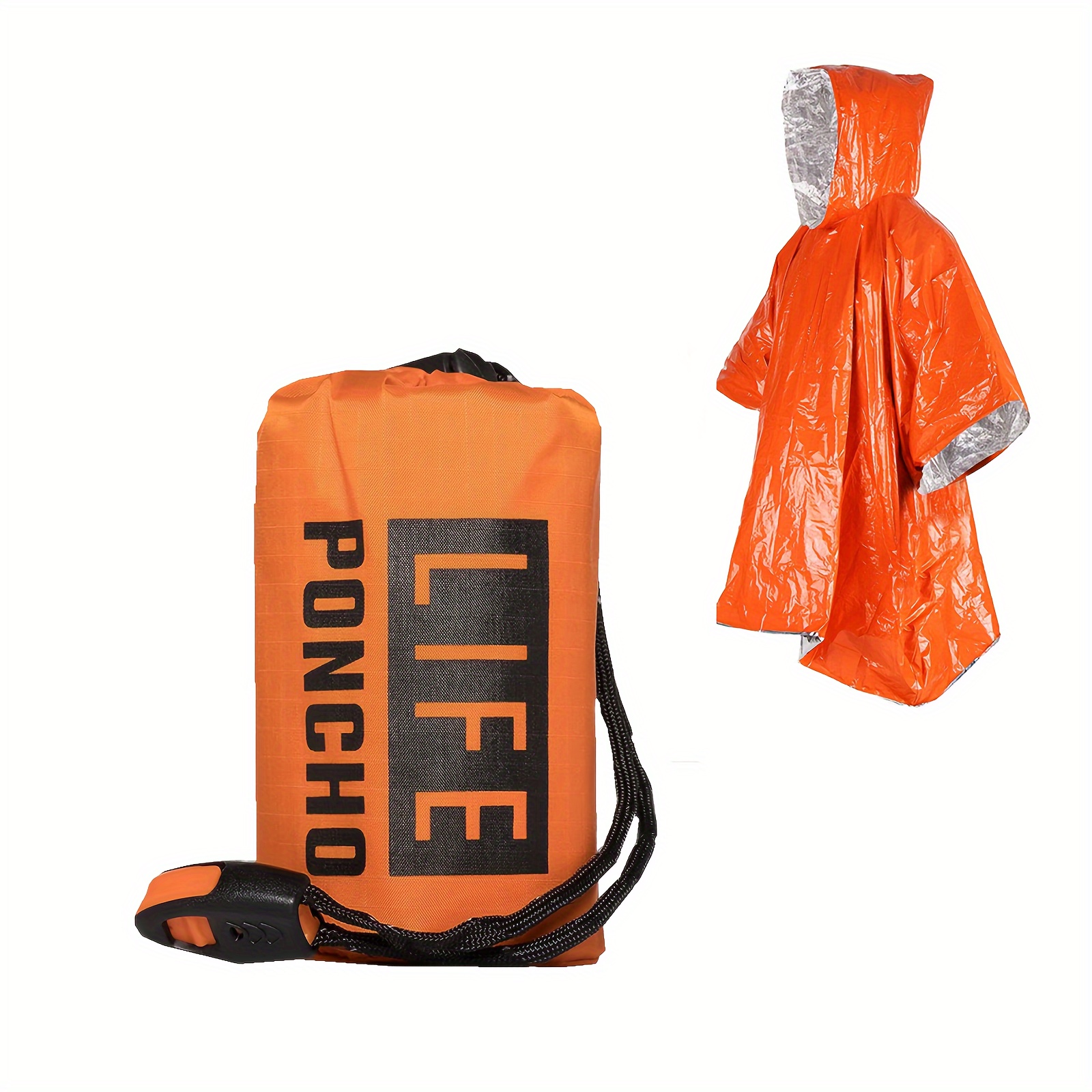 Emergency Survival Rain Poncho - Survival Blanket Reflective review and price